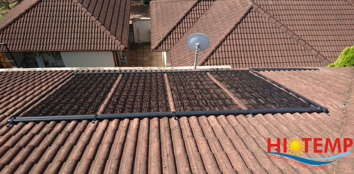4 Single Density Solar Pool Panels Installed 