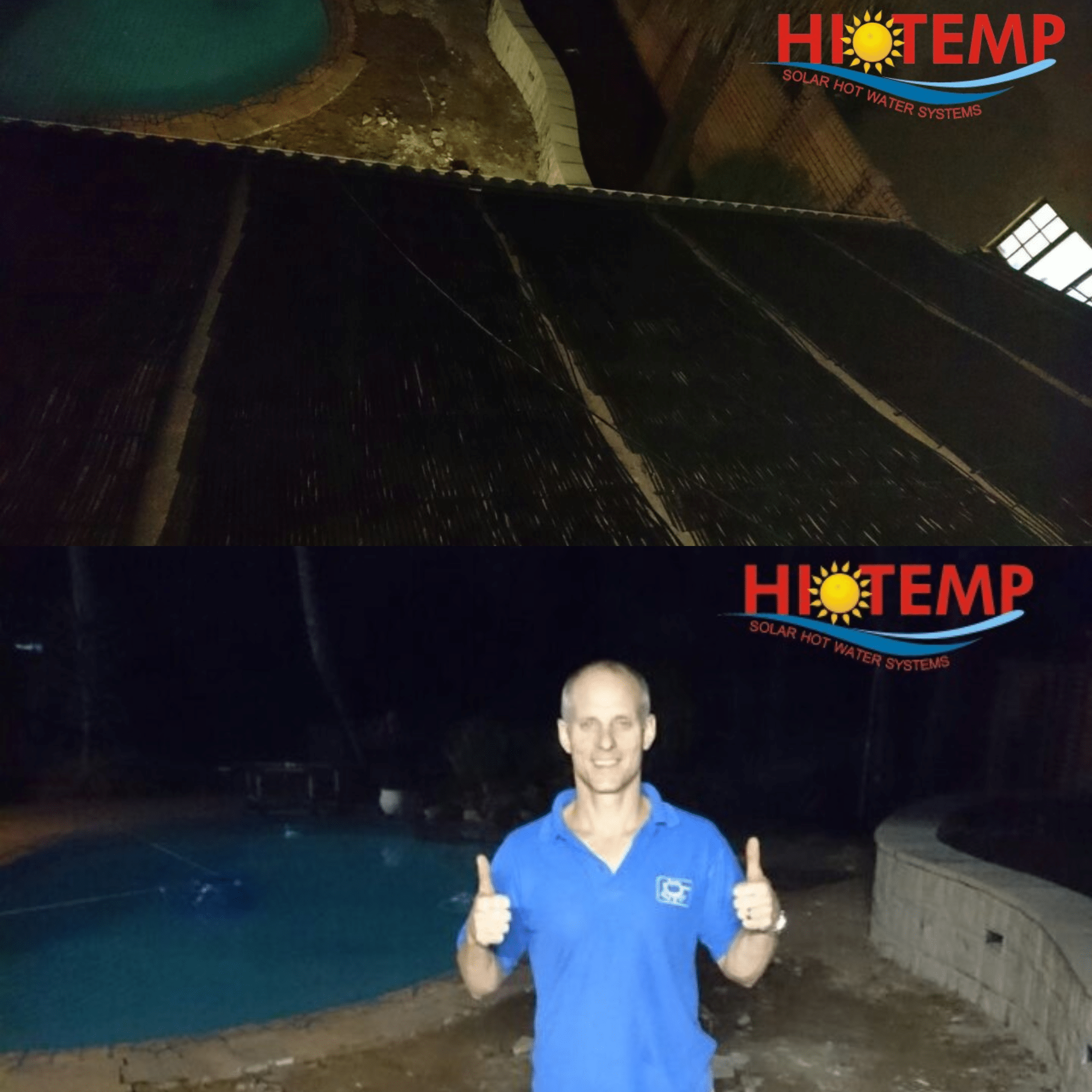 5 x Hi Temp Pool Heating Panels Installed