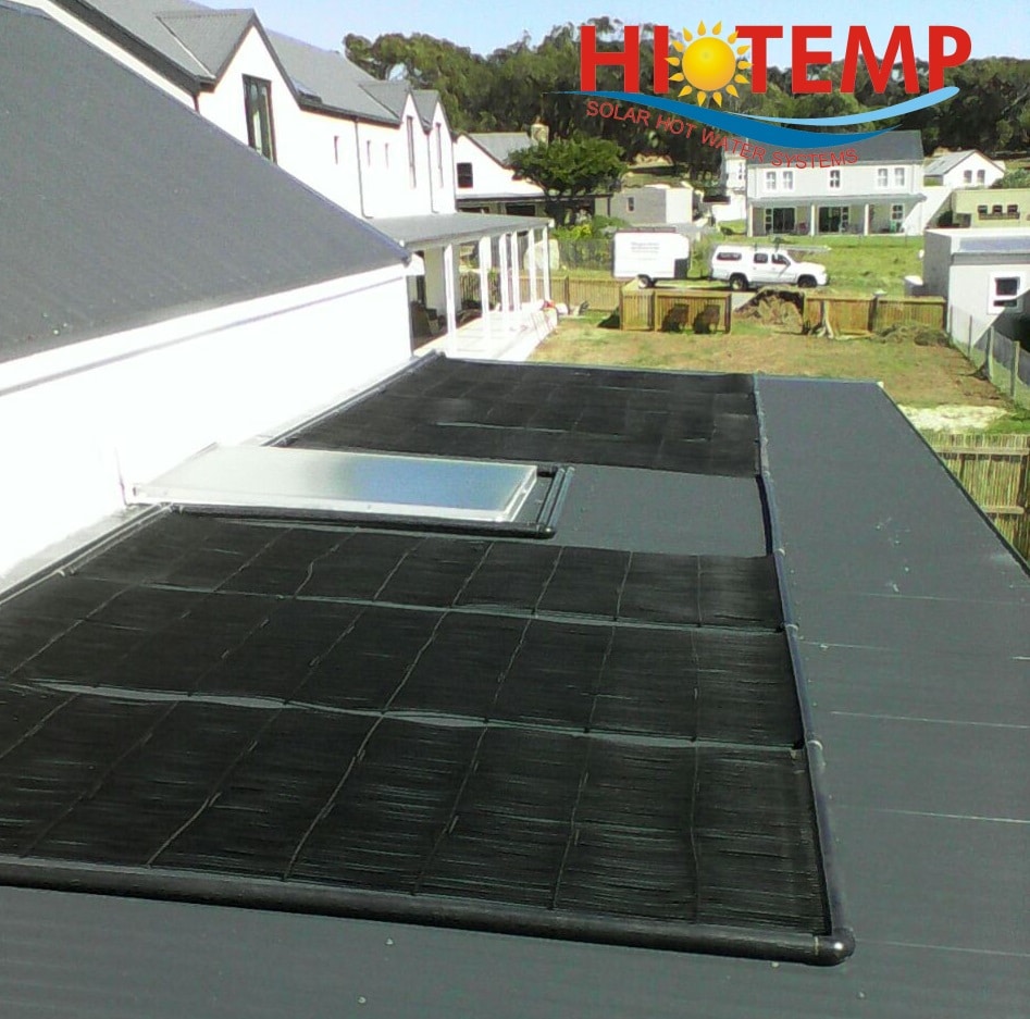 7 Solar Pool Heating Panels Installed