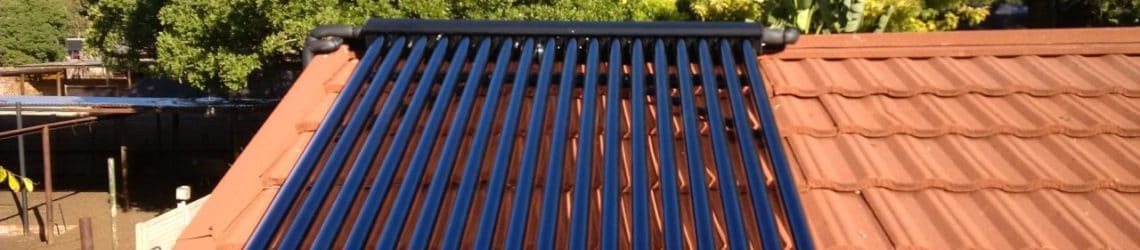 Evacuated glass tube Solar Collector Installed 