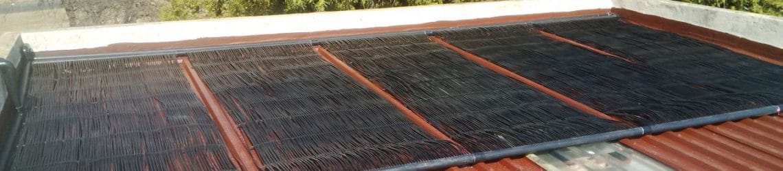 5 x Sunseeker Pro Solar Pool Heating Panels Installed